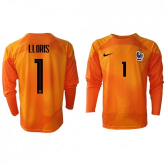 Herren Fußballbekleidung Frankreich Hugo Lloris #1 Torwart Heimtrikot WM 2022 Langarm